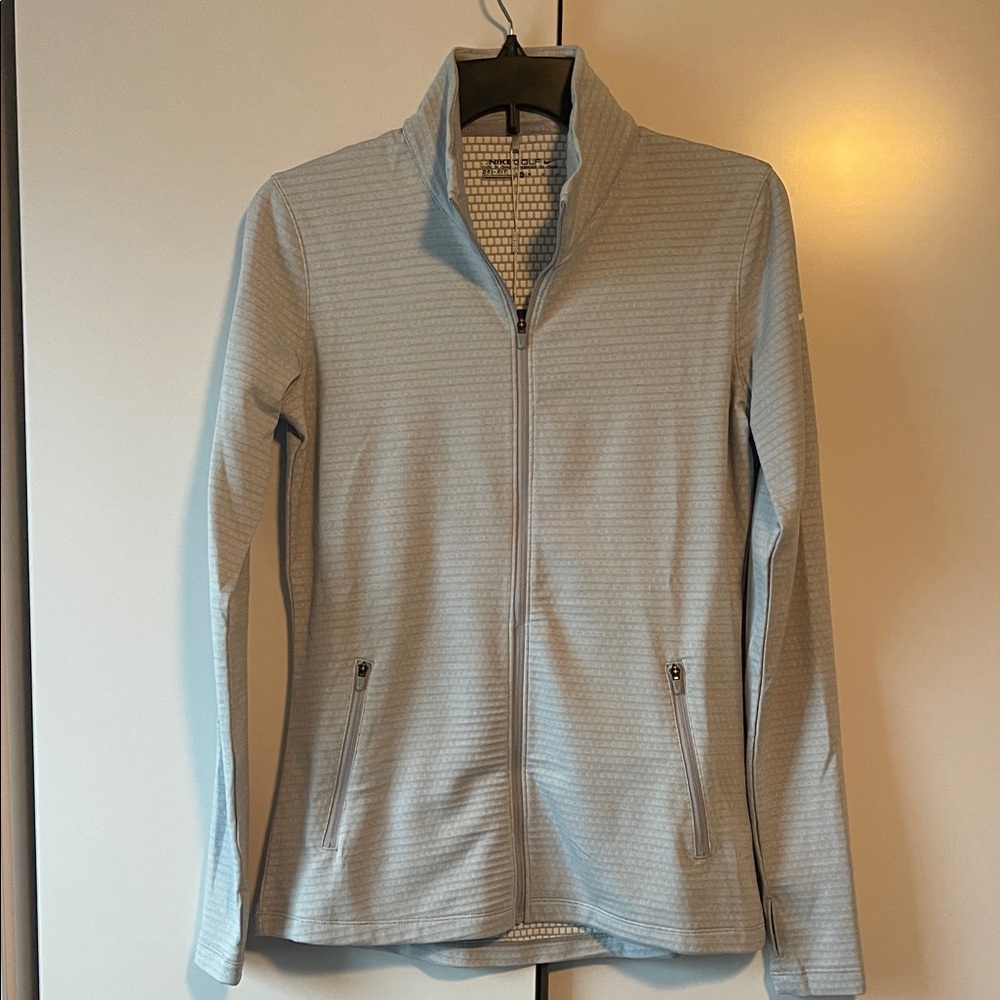 Nike Women's Striped Light Gray Jacket